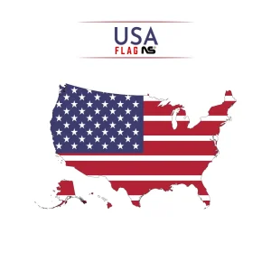 mappa degli Stati Uniti d'America, bandiera degli usa