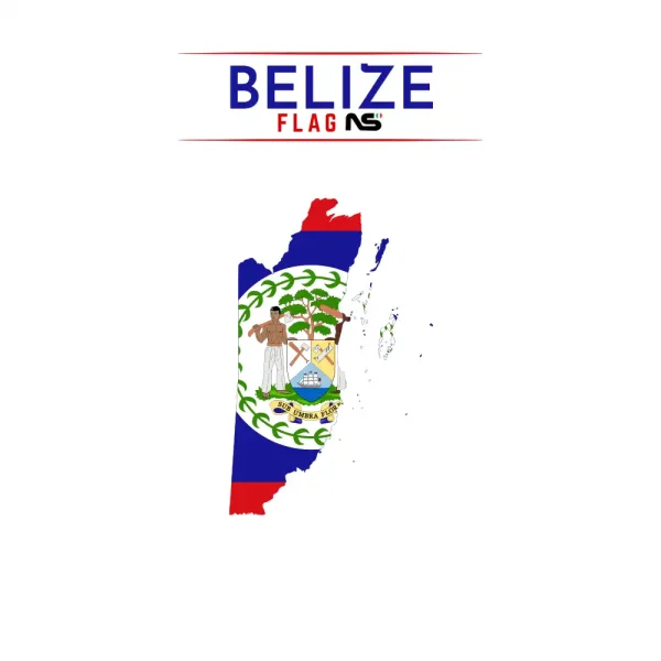 mappa Belize ns bandiere