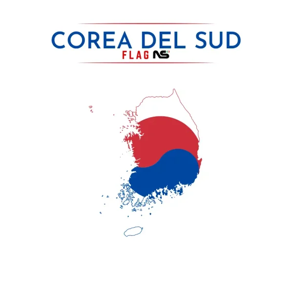 mappa Corea del Sud ns bandiere