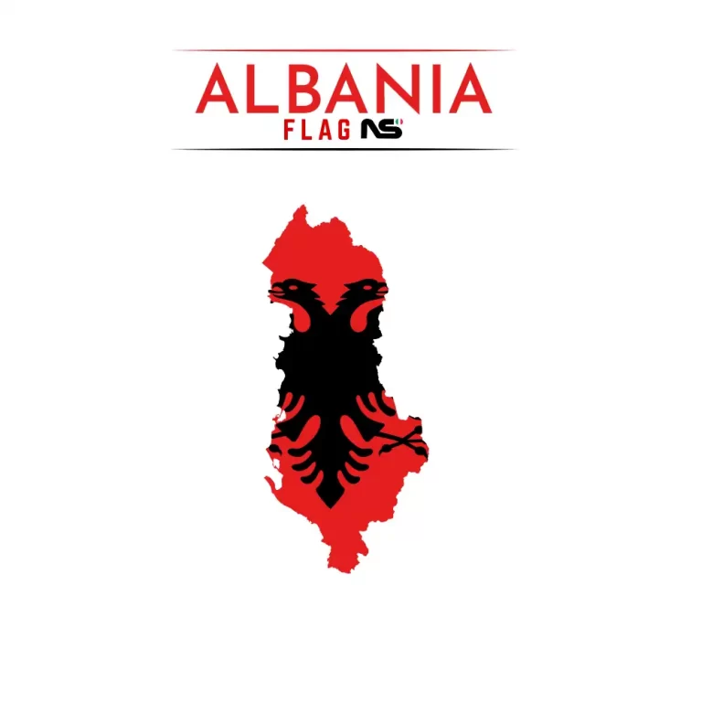 mappa albania ns bandiere