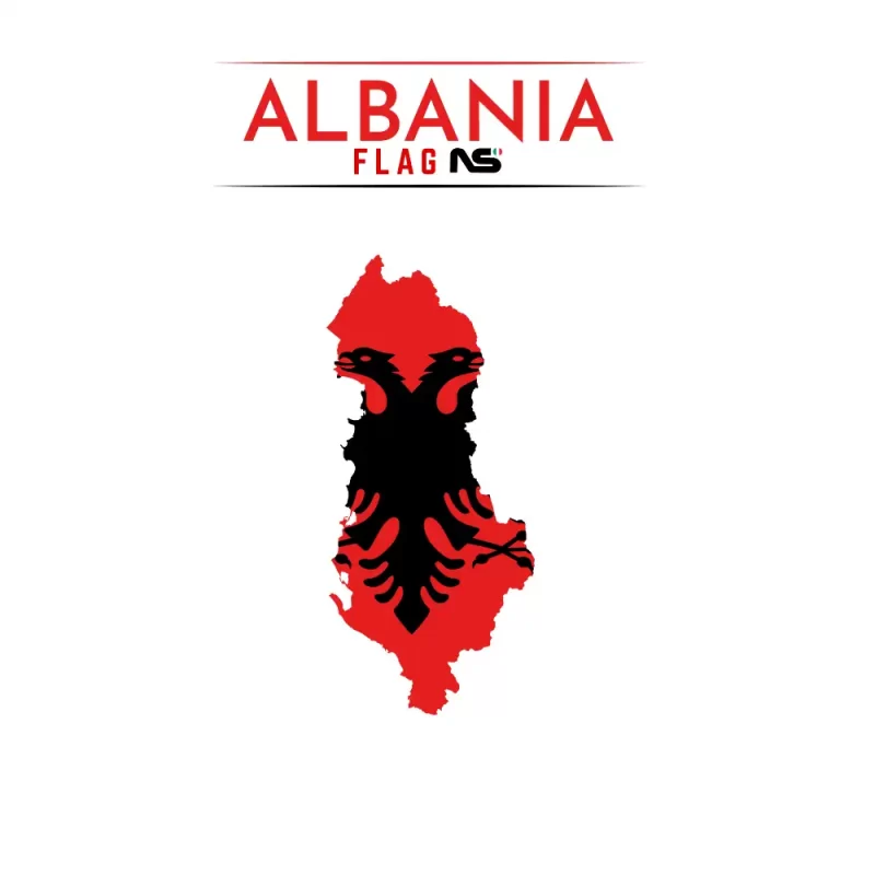 mappa albania ns bandiere