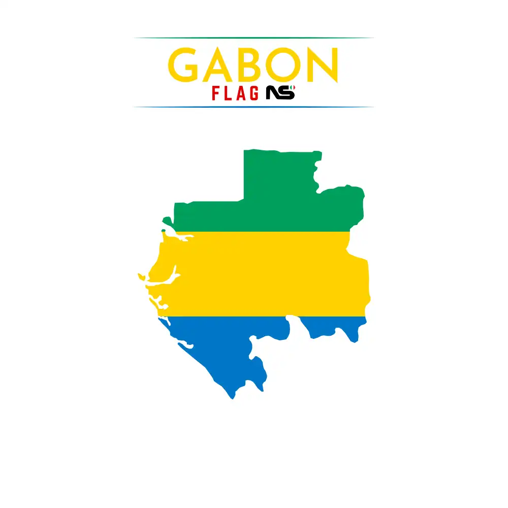 Bandiera Gagliardetto Auto Nazioni Gabon – Akachafactory – Doppia Faccia, Dimensioni 15x10 Cm, Poliestere