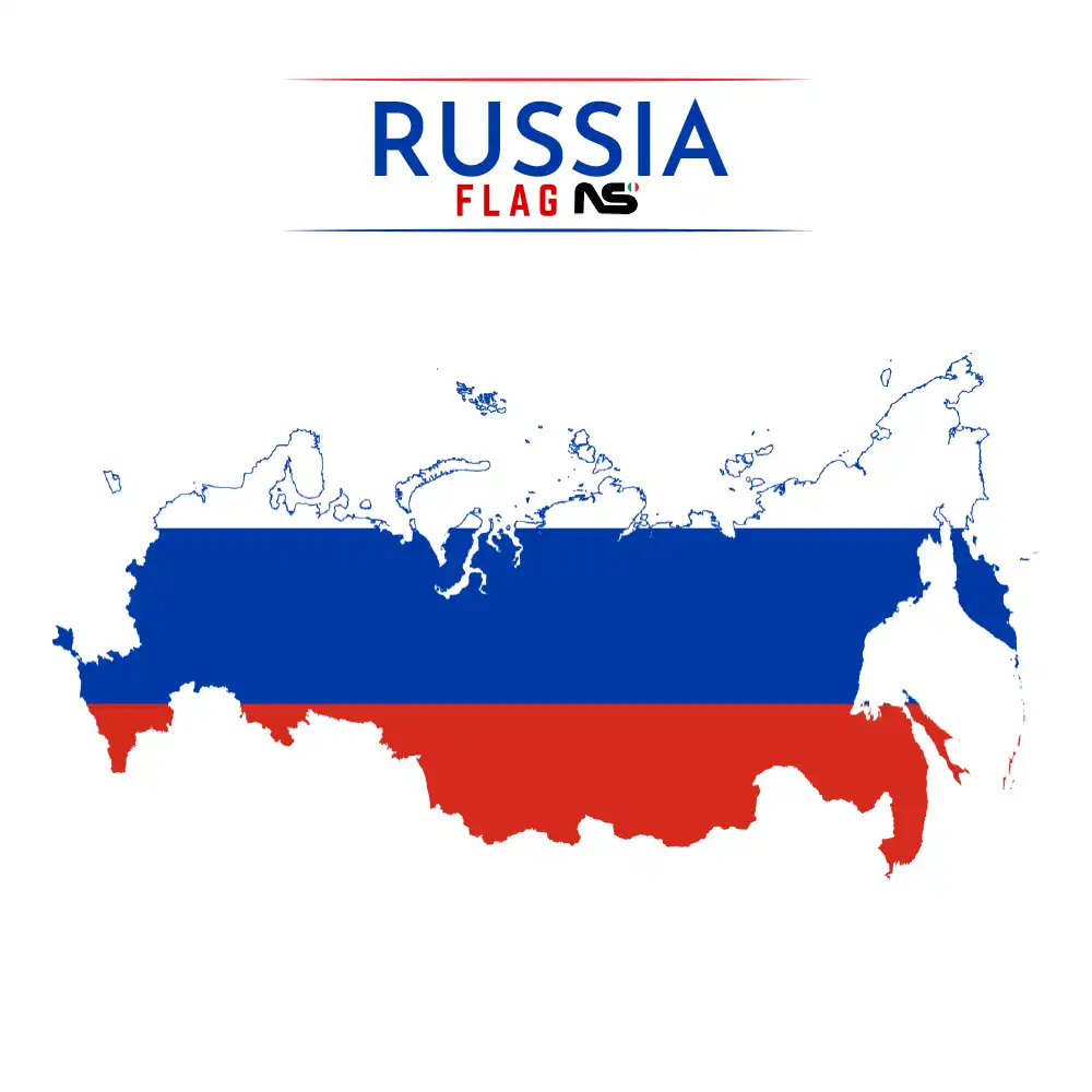 Bandiera Russia 50x75cm (0,375 M²) - Qualità Premium Tedesca, Poliestere 110g/m², Resistenze UV E Agenti Atmosferici, Con Occhielli Metallici E Doppia Cucitura